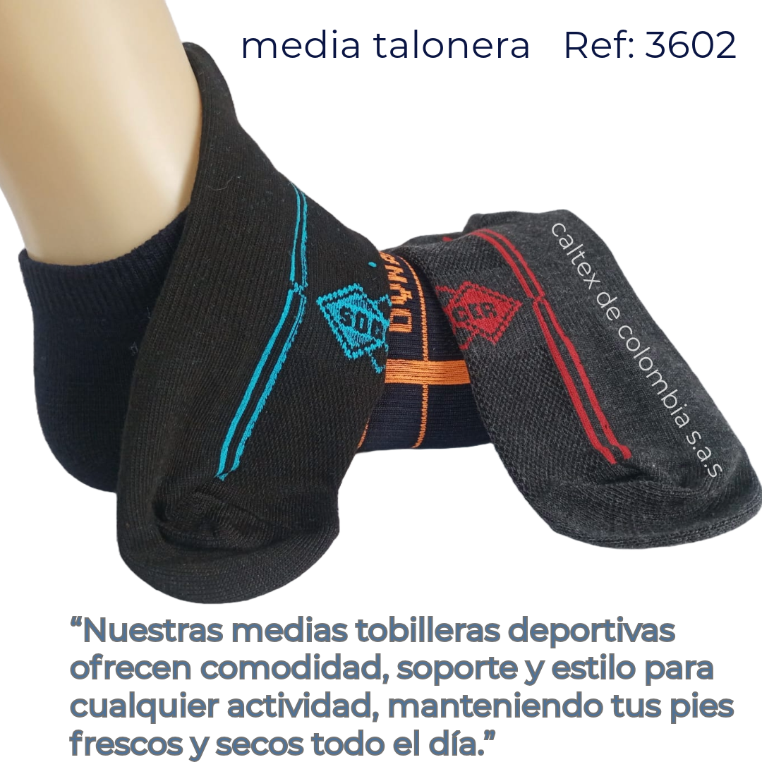 Trio Medias Taloneras Deportivas Hombre Ref: 3602