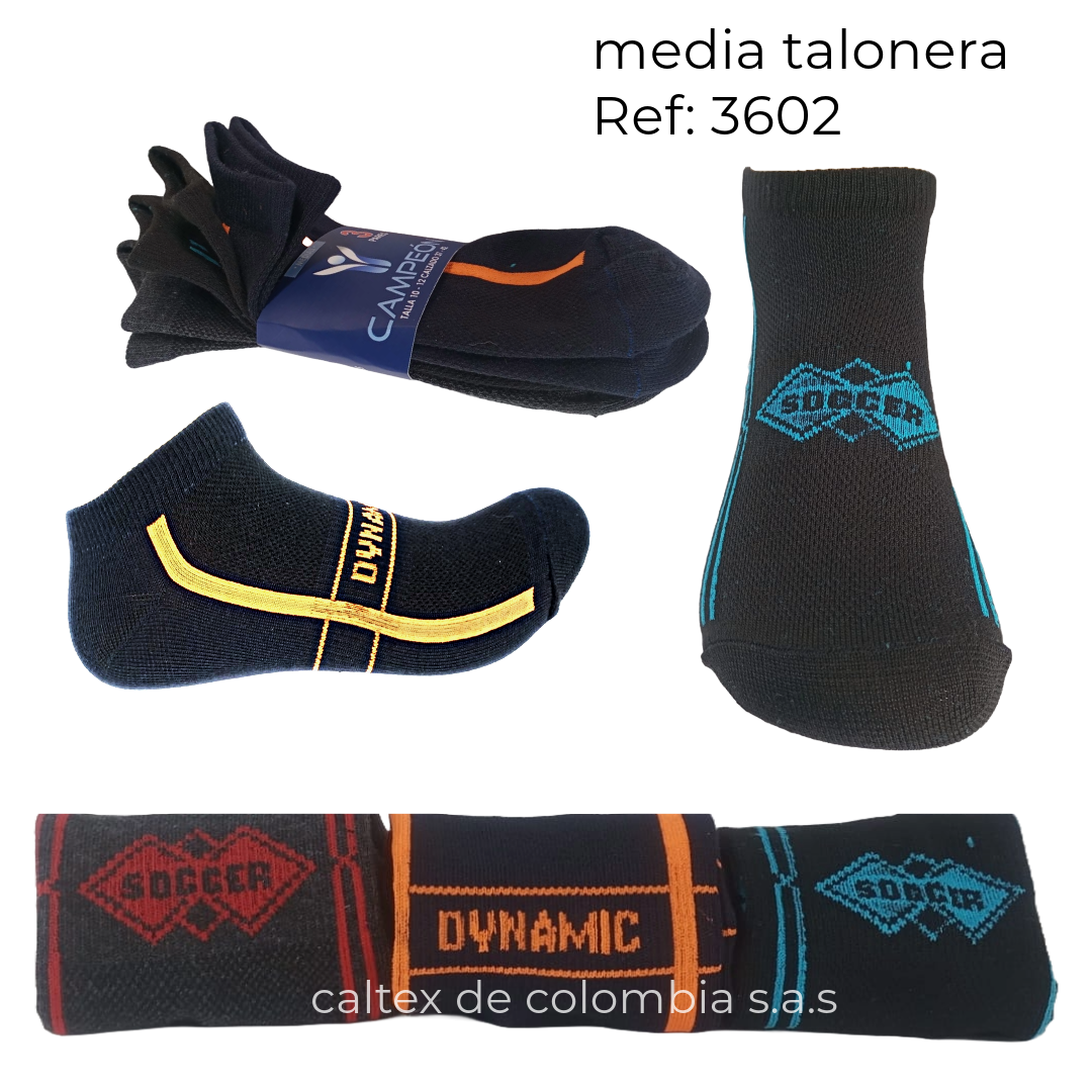 Trio Medias Taloneras Deportivas Hombre Ref: 3602